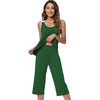 image:imageWiWi Pajama Set for Women Tank Top 2 Piece PJ Comfy Viscose from Bamboo Sleepwear Sleeveless Loungewear SXXLCdark Green