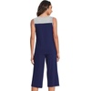 image:imageWiWi Pajama Set for Women Tank Top 2 Piece PJ Comfy Viscose from Bamboo Sleepwear Sleeveless Loungewear SXXLCnavy