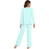 image:imageWiWi Pajama Sets for Women Soft Comfy Pjs Loungewear Sleepwear with Pants Viscose from Bamboo Pajamas Set SXXLAqua