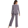 image:imageWiWi Pajama Sets for Women Soft Comfy Pjs Loungewear Sleepwear with Pants Viscose from Bamboo Pajamas Set SXXLDark Grey