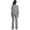 image:imageWiWi Pajama Sets for Women Soft Comfy Pjs Loungewear Sleepwear with Pants Viscose from Bamboo Pajamas Set SXXLDark Heather Grey