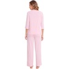 image:imageWiWi Pajamas Set for Women 34 Sleeve Top and Pants Viscose from Bamboo Lounge Set Soft Sleepwear Pjs with Pockets SXXLPink
