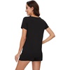 image:imageWiWi Pajamas for Women Bamboo Viscose Vneck Pajama Sets Soft Short Sleeve Nightwear with Pockets SXXLBlack