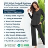 image:imageWiWi Pajamas for Women Long Sleeve Cooling Sleepwear Pants Set Super Soft Pj Viscose from Bamboo Loungewear Sets SXXLAcharcoal Heather