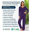 image:imageWiWi Pajamas for Women Long Sleeve Cooling Sleepwear Pants Set Super Soft Pj Viscose from Bamboo Loungewear Sets SXXLAdark Purple