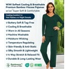 image:imageWiWi Pajamas for Women Long Sleeve Cooling Sleepwear Pants Set Super Soft Pj Viscose from Bamboo Loungewear Sets SXXLAfence Green