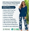 image:imageWiWi Pajamas for Women Long Sleeve Cooling Sleepwear Pants Set Super Soft Pj Viscose from Bamboo Loungewear Sets SXXLAink Blue Floral