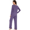 image:imageWiWi Pajamas for Women Long Sleeve Cooling Sleepwear Pants Set Super Soft Pj Viscose from Bamboo Loungewear Sets SXXLAlavender