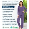 image:imageWiWi Pajamas for Women Long Sleeve Cooling Sleepwear Pants Set Super Soft Pj Viscose from Bamboo Loungewear Sets SXXLAlavender