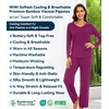 image:imageWiWi Pajamas for Women Long Sleeve Cooling Sleepwear Pants Set Super Soft Pj Viscose from Bamboo Loungewear Sets SXXLApurplish Red