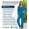 image:imageWiWi Pajamas for Women Long Sleeve Cooling Sleepwear Pants Set Super Soft Pj Viscose from Bamboo Loungewear Sets SXXLAteal Blue