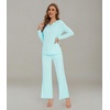 image:imageWiWi Pajamas for Women Long Sleeve Cooling Sleepwear Pants Set Super Soft Pj Viscose from Bamboo Loungewear Sets SXXLBaqua