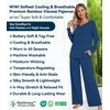 image:imageWiWi Pajamas for Women Long Sleeve Cooling Sleepwear Pants Set Super Soft Pj Viscose from Bamboo Loungewear Sets SXXLBink Blue