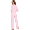 image:imageWiWi Pajamas for Women Long Sleeve Cooling Sleepwear Pants Set Super Soft Pj Viscose from Bamboo Loungewear Sets SXXLBpink