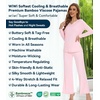 image:imageWiWi Pajamas for Women Long Sleeve Cooling Sleepwear Pants Set Super Soft Pj Viscose from Bamboo Loungewear Sets SXXLBpink
