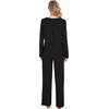 image:imageWiWi Pajamas for Women Long Sleeve Cooling Sleepwear Pants Set Super Soft Pj Viscose from Bamboo Loungewear Sets SXXLCblack