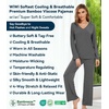 image:imageWiWi Pajamas for Women Long Sleeve Cooling Sleepwear Pants Set Super Soft Pj Viscose from Bamboo Loungewear Sets SXXLCdark Heather Grey