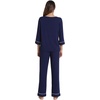image:imageWiWi Pajamas for Women Scoop Neck 34 Sleeve Pajama Set Soft Sleep Lounge Set Sleepwear Viscose from bamboo SXXLNavy