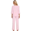 image:imageWiWi Pajamas for Women Scoop Neck 34 Sleeve Pajama Set Soft Sleep Lounge Set Sleepwear Viscose from bamboo SXXLPink