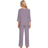 image:imageWiWi Pajamas for Women Scoop Neck 34 Sleeve Pajama Set Soft Sleep Lounge Set Sleepwear Viscose from bamboo SXXLViolet