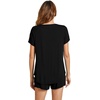 image:imageWiWi Pajamas for Women Short Sleeve Top with Shorts Viscose from Bamboo Pajama Set Cooling Sleepwear SXXLBblack