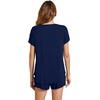 image:imageWiWi Pajamas for Women Short Sleeve Top with Shorts Viscose from Bamboo Pajama Set Cooling Sleepwear SXXLBnavy