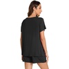 image:imageWiWi Pajamas for Women Short Sleeve Top with Shorts Viscose from Bamboo Pajama Set Cooling Sleepwear SXXLCblack