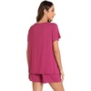 image:imageWiWi Pajamas for Women Short Sleeve Top with Shorts Viscose from Bamboo Pajama Set Cooling Sleepwear SXXLCraspberry Wine