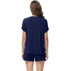 image:imageWiWi Pajamas for Women Short Sleeve Top with Shorts Viscose from Bamboo Pajama Set Cooling Sleepwear SXXLDnavy