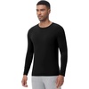 image:imageWiWi Shirts for Men Long Sleeve Underwear Viscose from Bamboo SlimFit Tee Baselayer Mens Stretchable Shirt Soft Top SXXLBlack