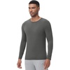image:imageWiWi Shirts for Men Long Sleeve Underwear Viscose from Bamboo SlimFit Tee Baselayer Mens Stretchable Shirt Soft Top SXXLCharcoal