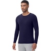 image:imageWiWi Shirts for Men Long Sleeve Underwear Viscose from Bamboo SlimFit Tee Baselayer Mens Stretchable Shirt Soft Top SXXLNavy