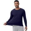 image:imageWiWi Shirts for Men Long Sleeve Underwear Viscose from Bamboo SlimFit Tee Baselayer Mens Stretchable Shirt Soft Top SXXLNavy