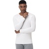 image:imageWiWi Shirts for Men Long Sleeve Underwear Viscose from Bamboo SlimFit Tee Baselayer Mens Stretchable Shirt Soft Top SXXLRaw White