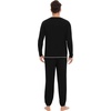 image:imageWiWi Soft Mens Pajama Sets French Terry Sleepwear Cooling Long Sleeve Top and Pants Pjs with Pockets Drawstring SXXLBblack