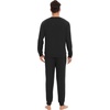 image:imageWiWi Soft Mens Pajama Sets French Terry Sleepwear Cooling Long Sleeve Top and Pants Pjs with Pockets Drawstring SXXLBlack