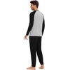 image:imageWiWi Soft Mens Pajama Sets French Terry Sleepwear Cooling Long Sleeve Top and Pants Pjs with Pockets Drawstring SXXLBlight Heather GreyBlack