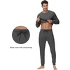image:imageWiWi Soft Mens Pajama Sets French Terry Sleepwear Cooling Long Sleeve Top and Pants Pjs with Pockets Drawstring SXXLCharcoal Heather