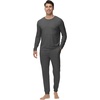 image:imageWiWi Soft Mens Pajama Sets French Terry Sleepwear Cooling Long Sleeve Top and Pants Pjs with Pockets Drawstring SXXLCharcoal Heather