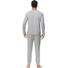image:imageWiWi Soft Mens Pajama Sets French Terry Sleepwear Cooling Long Sleeve Top and Pants Pjs with Pockets Drawstring SXXLLight Heather Grey
