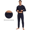 image:imageWiWi Soft Mens Pajama Sets French Terry Sleepwear Cooling Long Sleeve Top and Pants Pjs with Pockets Drawstring SXXLNautical Blue