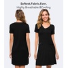 image:imageWiWi Soft Nightgown for Women Short Sleeve Sleep Shirts Plus Size Ladies Sleepwear Pajamas S4XBlack