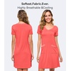 image:imageWiWi Soft Nightgown for Women Short Sleeve Sleep Shirts Plus Size Ladies Sleepwear Pajamas S4XCoral