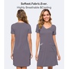 image:imageWiWi Soft Nightgown for Women Short Sleeve Sleep Shirts Plus Size Ladies Sleepwear Pajamas S4XDark Grey
