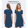 image:imageWiWi Soft Nightgown for Women Short Sleeve Sleep Shirts Plus Size Ladies Sleepwear Pajamas S4XInk Blue