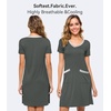 image:imageWiWi Soft Nightgown for Women Short Sleeve Sleep Shirts Plus Size Ladies Sleepwear Pajamas S4XIron Grey