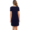 image:imageWiWi Soft Nightgown for Women Short Sleeve Sleep Shirts Plus Size Ladies Sleepwear Pajamas S4XNavy