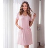 image:imageWiWi Soft Nightgown for Women Short Sleeve Sleep Shirts Plus Size Ladies Sleepwear Pajamas S4XPink