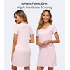image:imageWiWi Soft Nightgown for Women Short Sleeve Sleep Shirts Plus Size Ladies Sleepwear Pajamas S4XPink