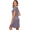 image:imageWiWi Soft Nightgown for Women Short Sleeve Sleep Shirts Plus Size Ladies Sleepwear Pajamas S4XPurplish Grey